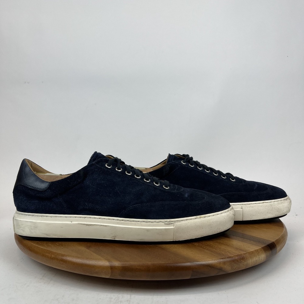 Mens Scarpe Di Bianco SB300 Velour Cosmos Navy Leather Casual Sneakers Size 12‎
